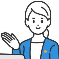 弁護士女性の吹き出しオリジナルイラスト