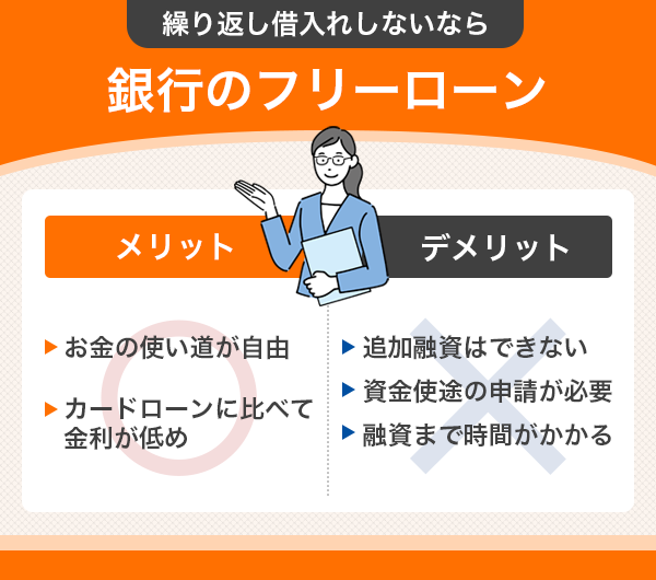 銀行フリーローンのメリットとデメリット